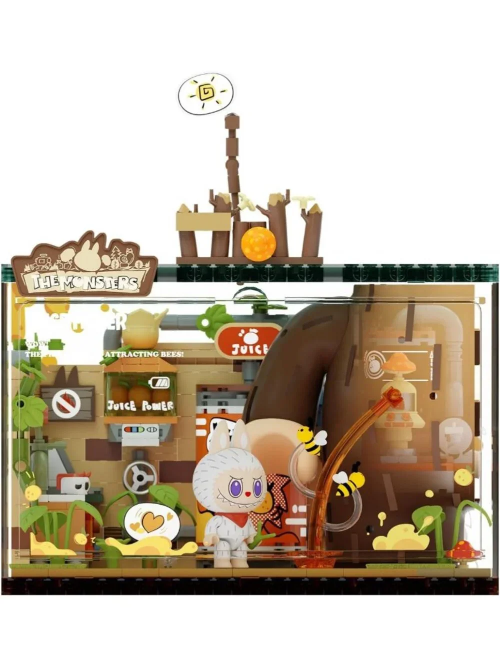 Interactive Building Toy Set - Juice Maker & Labubu Blocks for Kids, Fun